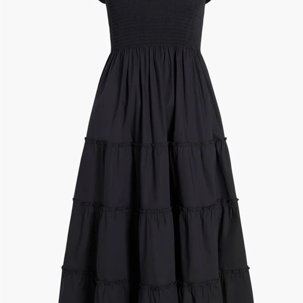 HILLHOUSE Black Cotton Ellie Nap Dress - MEDIUM